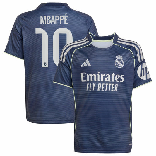 Kylian Mbappé Real Madrid Youth 2025/26 Away Replica Player Jersey - Blue | Adidas shop