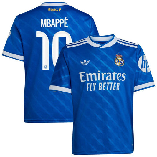 Kylian Mbappé Real Madrid Youth 2025/26 Third Replica Player Jersey - Blue | Adidas outlet