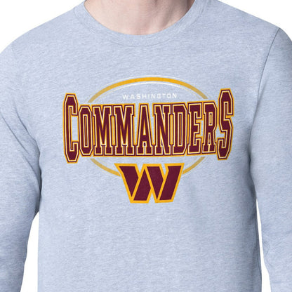Washington Commanders Starter Team Track Graphic Long Sleeve T-Shirt - Heather Gray online
