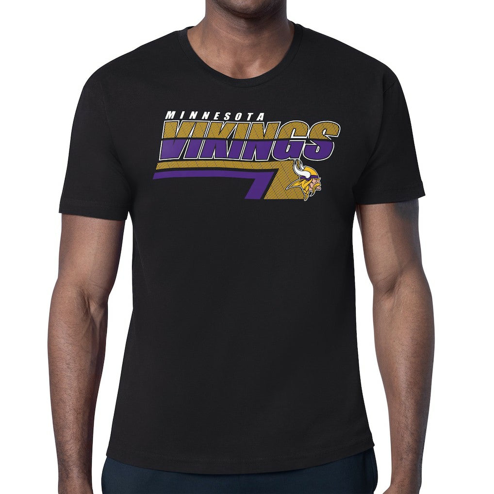 Minnesota Vikings Starter Logo Push Graphic T-Shirt - Black cheap