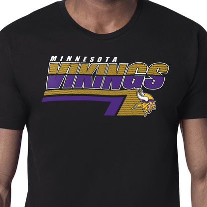 Minnesota Vikings Starter Logo Push Graphic T-Shirt - Black cheap