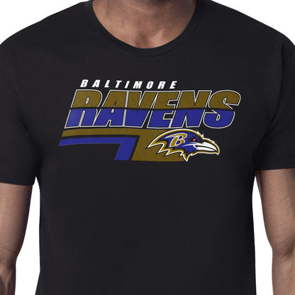 Baltimore Ravens Starter Logo Push Graphic T-Shirt - Black cheap
