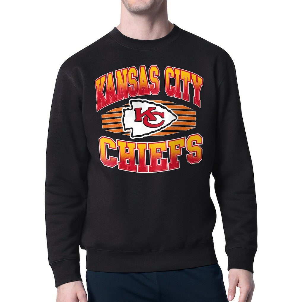 Kansas City Chiefs Starter Team Grit Graphic Fleece Pullover Sweatshirt - Black outlet