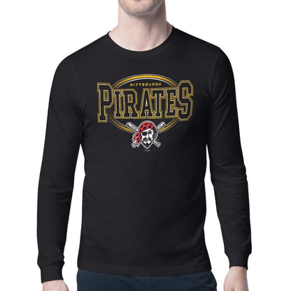 Pittsburgh Pirates Starter Team Track Graphic Long Sleeve T-Shirt - Black