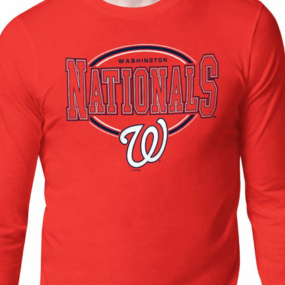Washington Nationals Starter Team Track Graphic Long Sleeve T-Shirt - Red