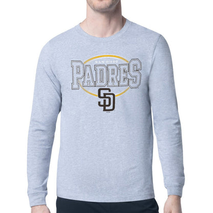 San Diego Padres Starter Team Track Graphic Long Sleeve T-Shirt - Gray