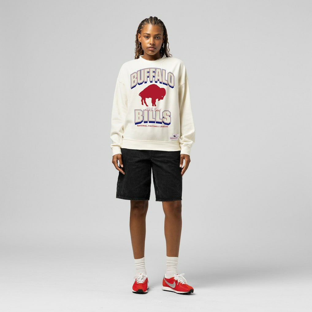 Buffalo Bills Women's Tonal Arch Sweatshirt - Cream discount