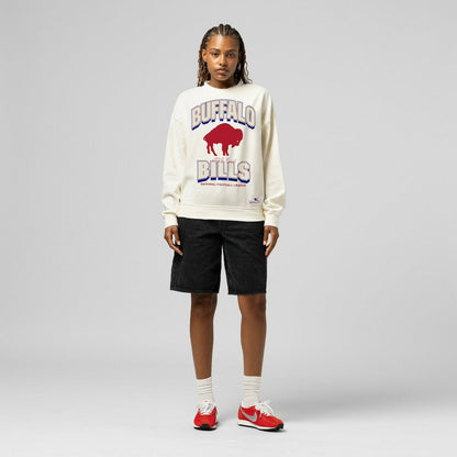 Buffalo Bills Women's Tonal Arch Sweatshirt - Cream discount