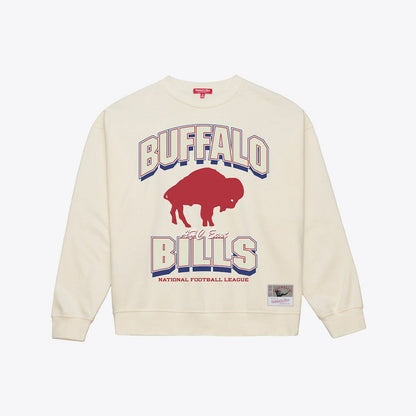 Buffalo Bills Women's Tonal Arch Sweatshirt - Cream discount