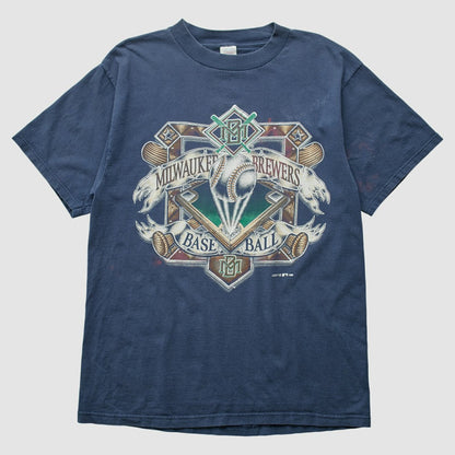 Milwaukee Brewers 1996 T-Shirt - Navy Vintage