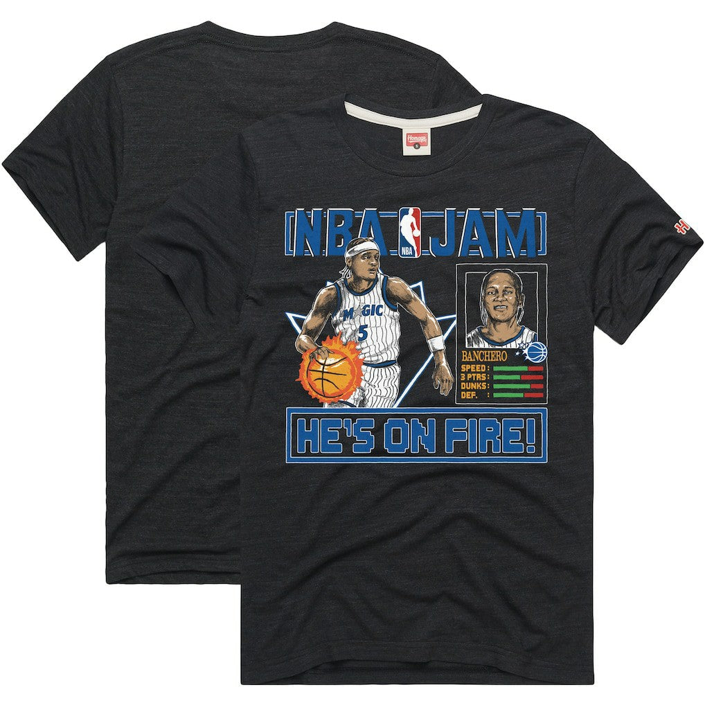 Paolo Banchero Orlando Magic Homage Unisex NBA Jam Tri-Blend T-Shirt - Charcoal online