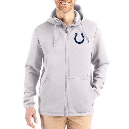 Indianapolis Colts Cutter & Buck Roam Epic Comfort Recycled Full-Zip Hoodie Jacket - Gray outlet