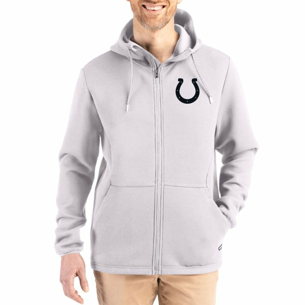 Indianapolis Colts Cutter & Buck Roam Epic Comfort Recycled Full-Zip Hoodie Jacket - Gray on sale