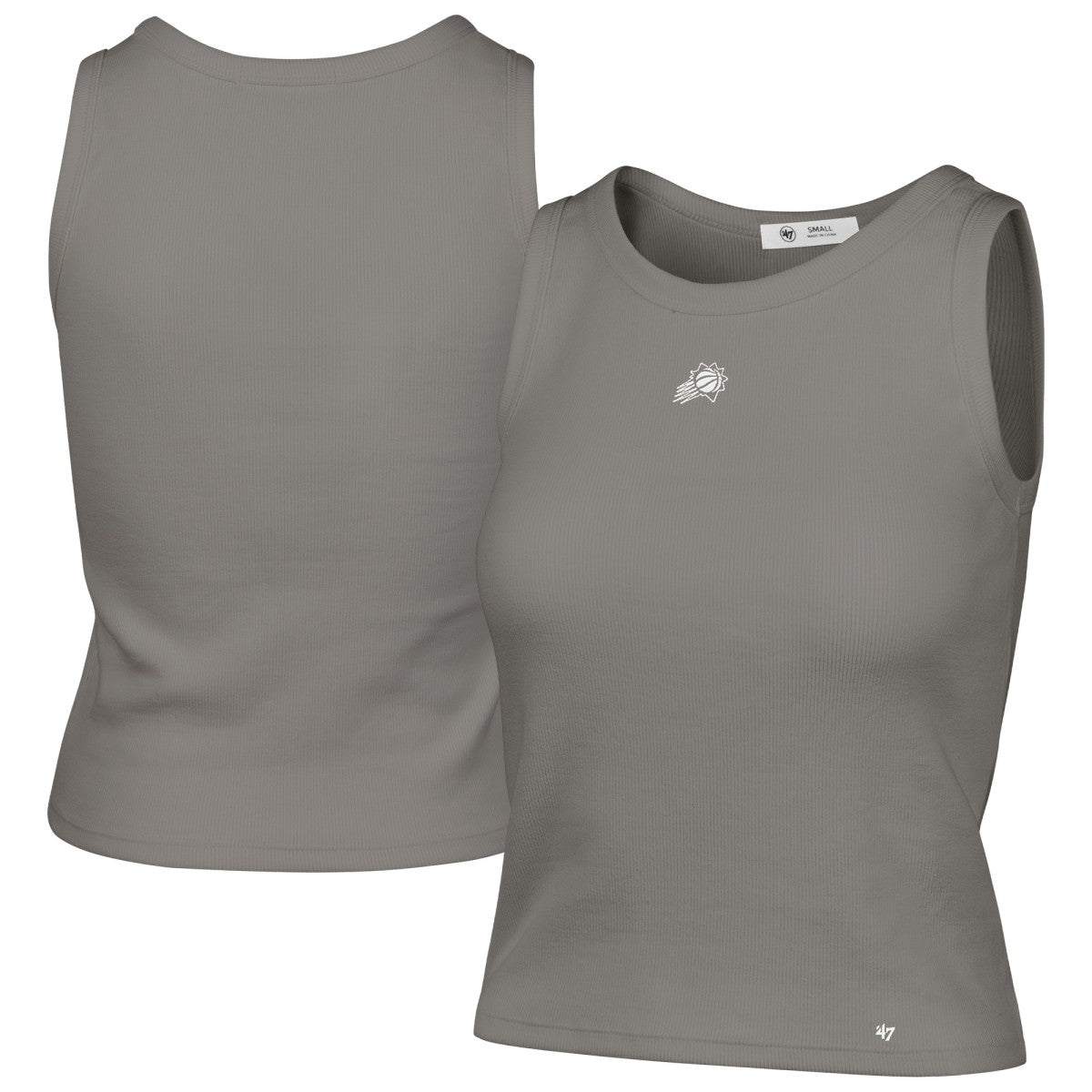 Phoenix Suns '47 Women's Cropped Skyhook Baby Rib Tank - Gray | 47 brand shop