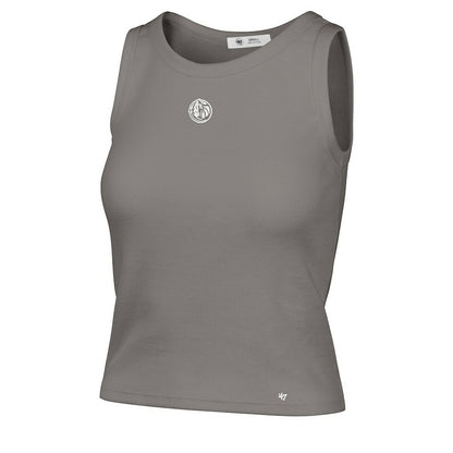 Dallas Mavericks '47 Women's Cropped Skyhook Baby Rib Tank sale - Gray | 47 brand for sale
