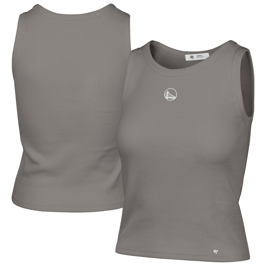 Golden State Warriors '47 Women's Cropped Skyhook Baby Rib Tank sale - Gray | 47 brand sale