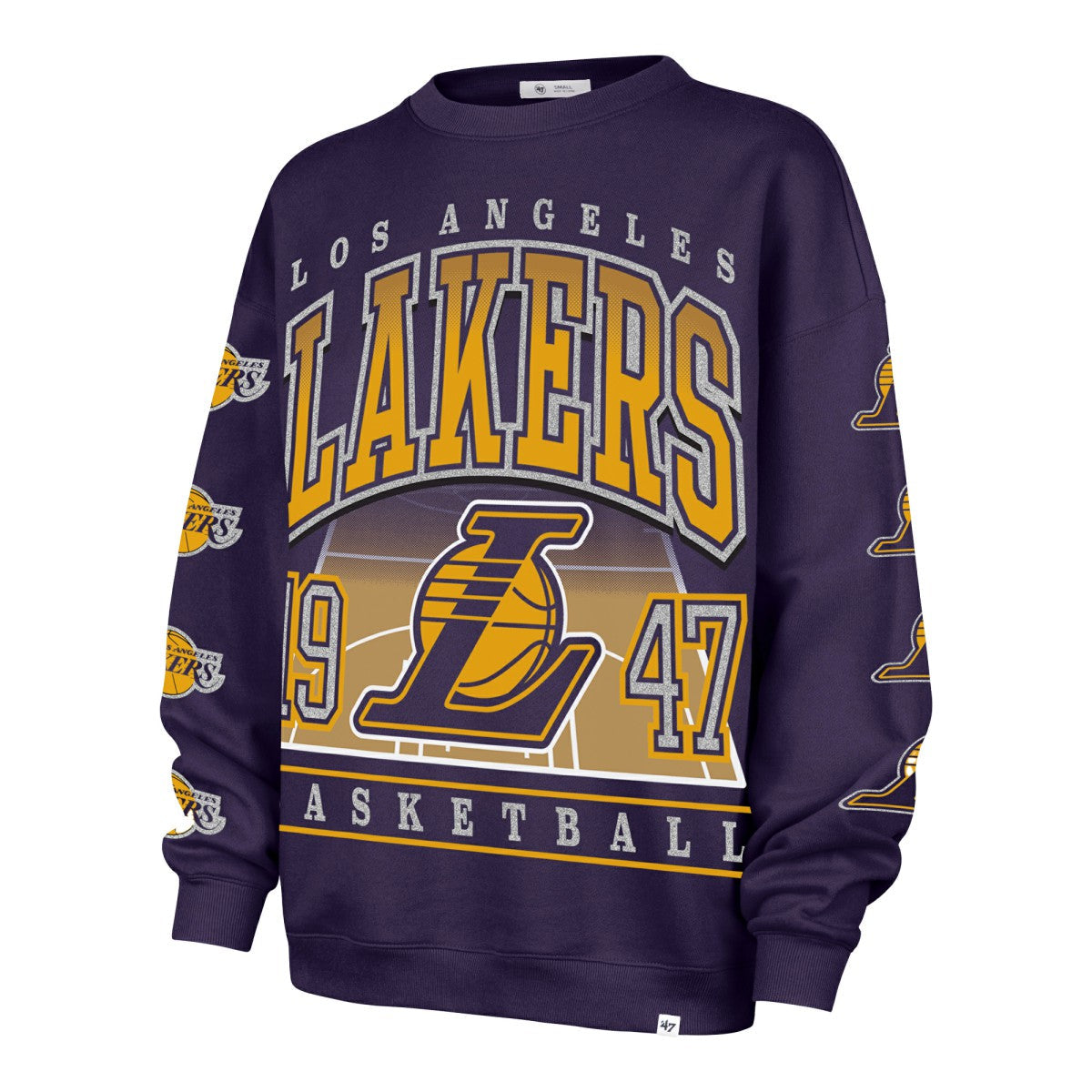 Los Angeles Lakers '47 Women's Go Big Oversized Sweatshirt - Purple | 47 brand discount