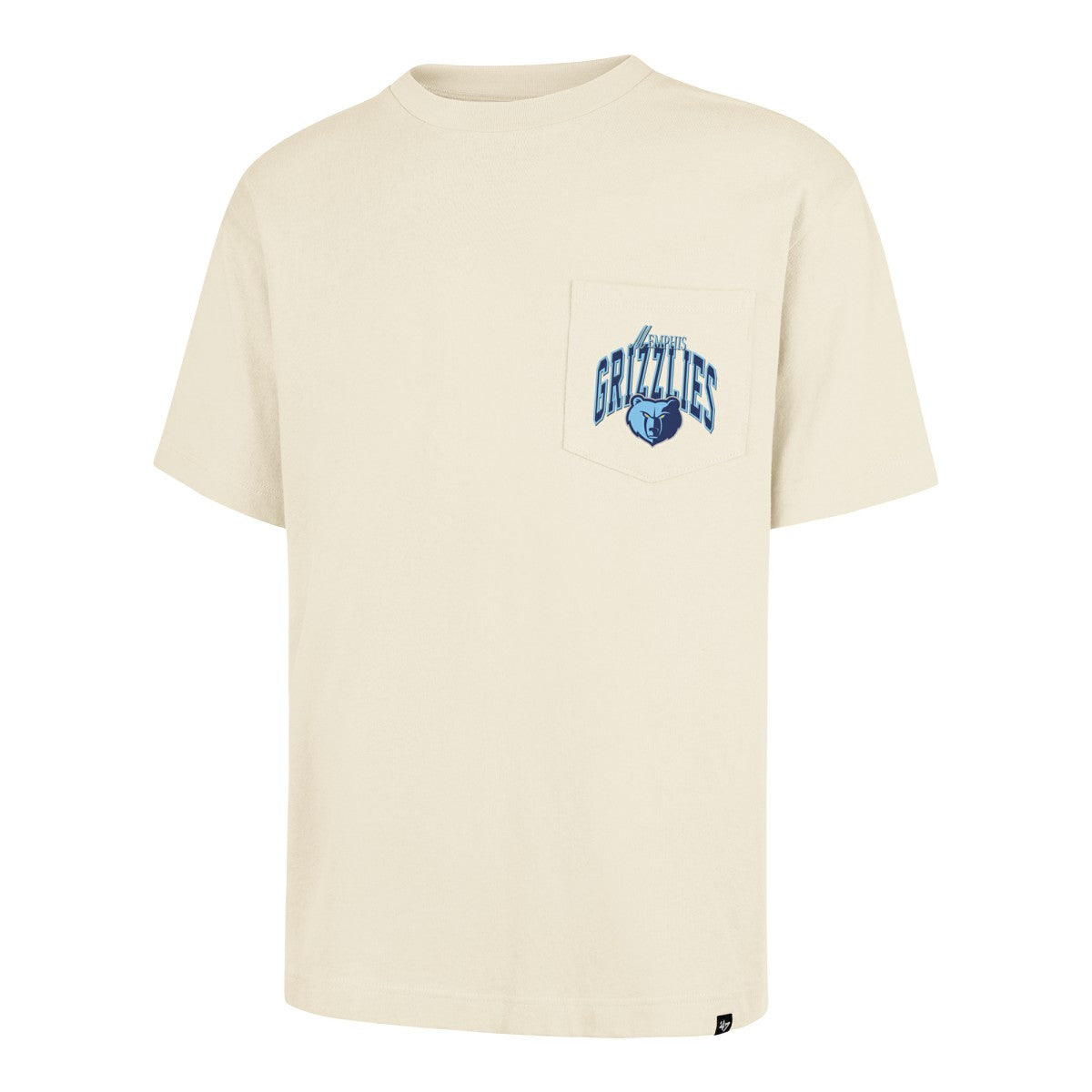 Memphis Grizzlies '47 Unisex Crossover Collection Foundation Pocket T-Shirt - Cream | 47 brand for sale