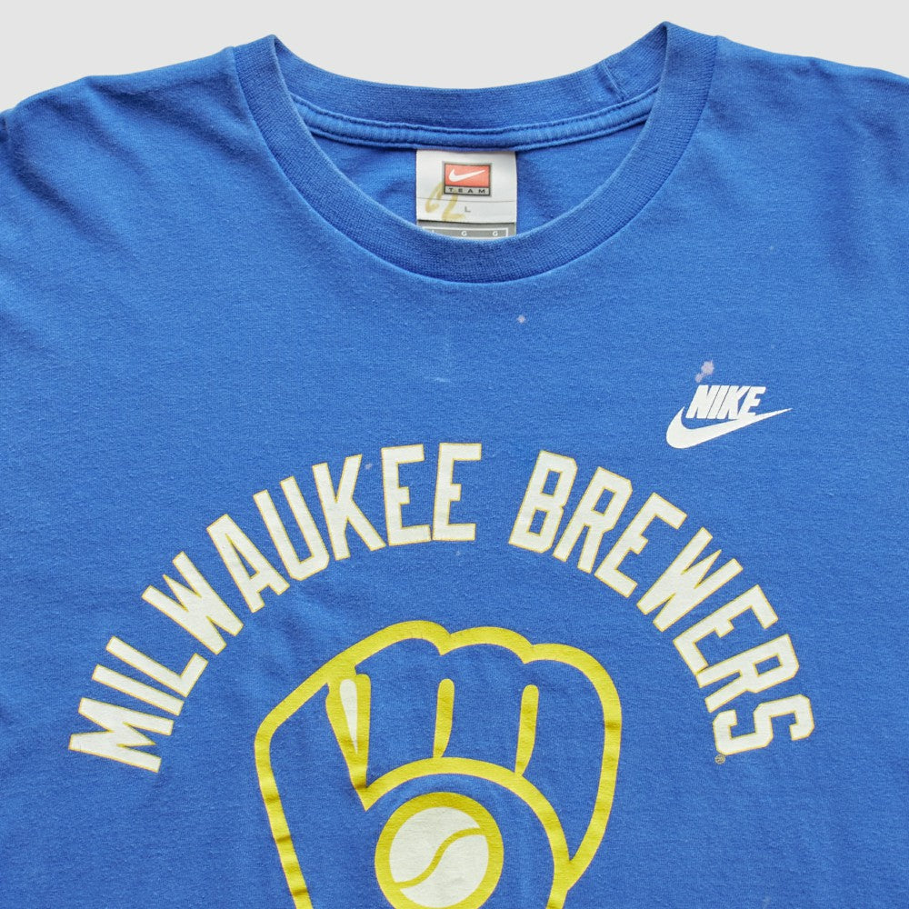 Milwaukee Brewers 2000s T-Shirt - Blue Vintage | Nike