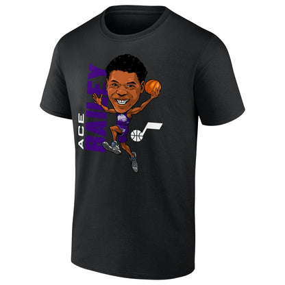 Ace Bailey Utah Jazz Caricature T-Shirt - Black for sale