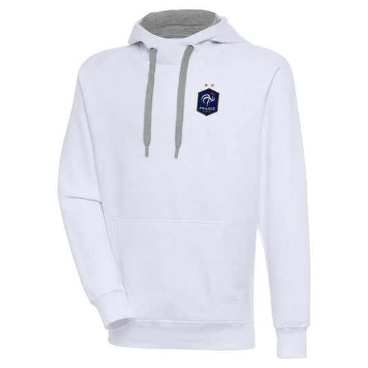 France National Team Antigua Takeover Pullover Hoodie - White online