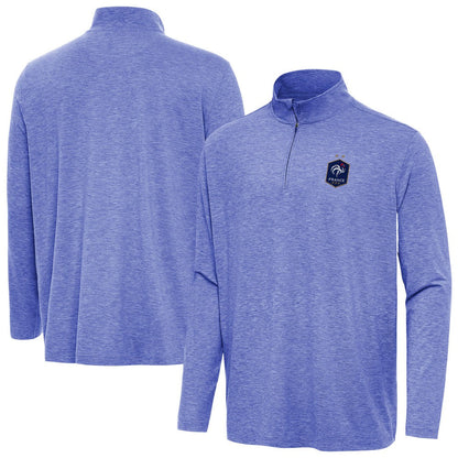 France National Team Antigua Master Quarter-Zip Pullover - Heather Royal on sale
