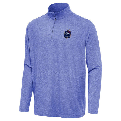 France National Team Antigua Master Quarter-Zip Pullover - Heather Royal on sale