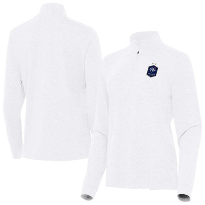 France National Team Antigua Women's Master Quarter-Zip Pullover - White on sale