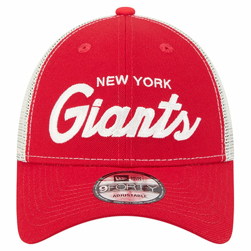 New York Giants New Era Apple Trucker 9FORTY Adjustable Hat - Red on sale
