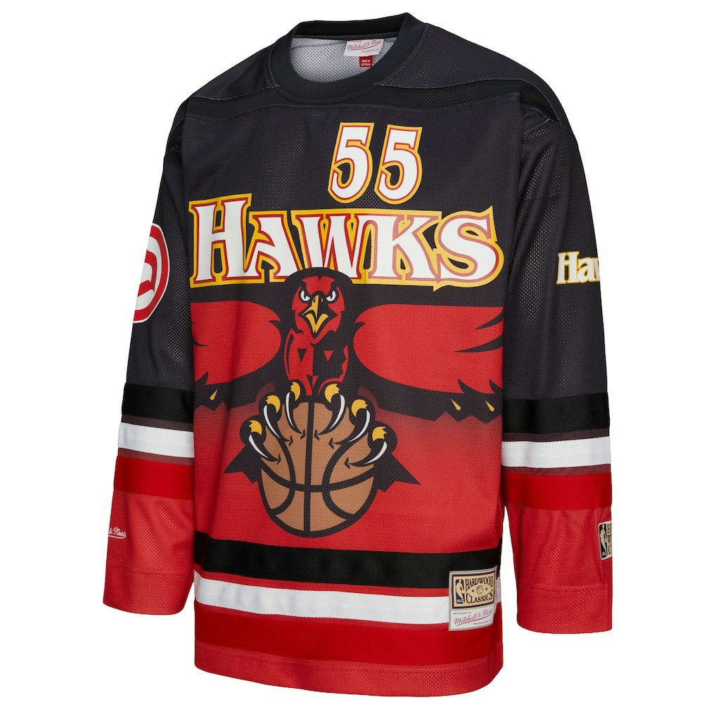 Dikembe Mutombo Atlanta Hawks Unisex Maxxed Out Fashion Hockey Jersey - Red | Mitchell & Ness cheap