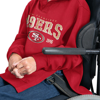 San Francisco 49ers G-III Sports by Carl Banks Adaptive Team Spirit Graphic Fleece Pullover Hoodie - Scarlet cheap