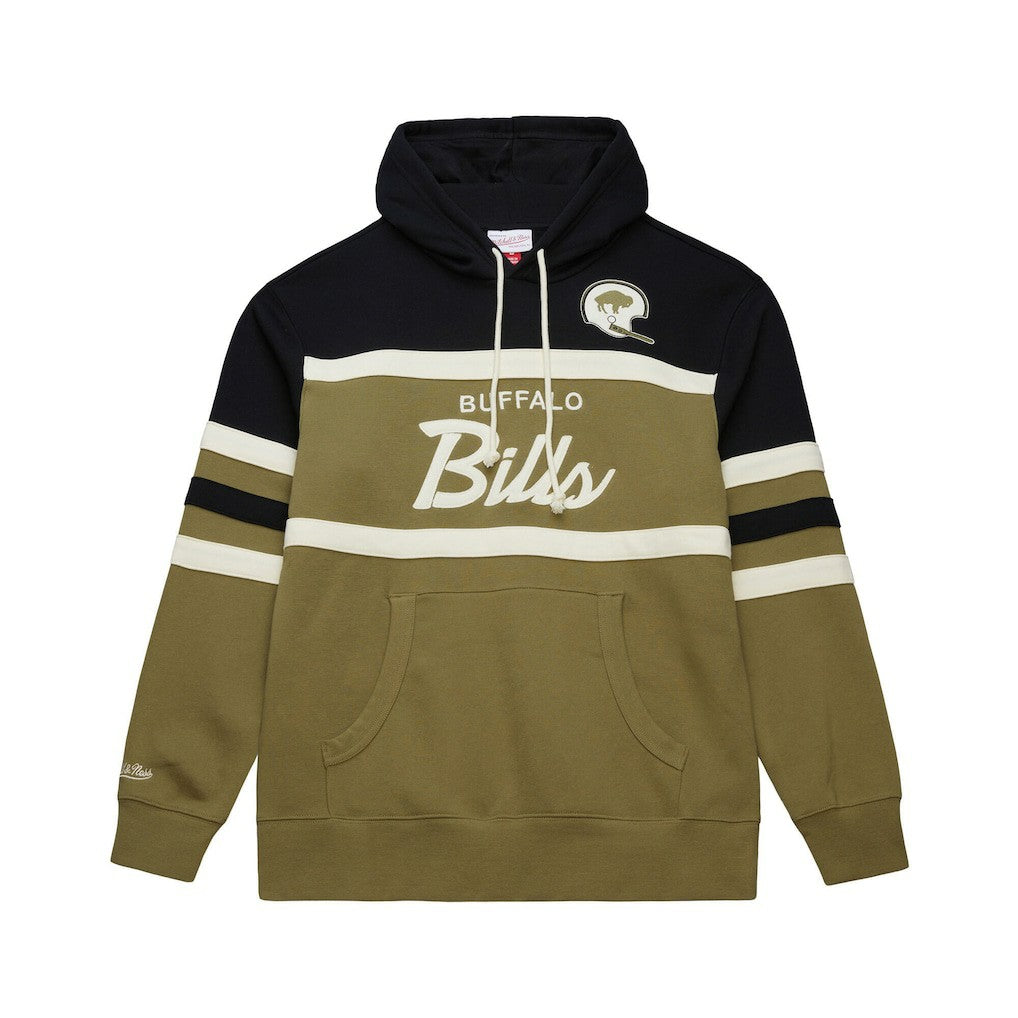 Buffalo Bills Vintage Logo Head Coach Hoodie - Olive on sale