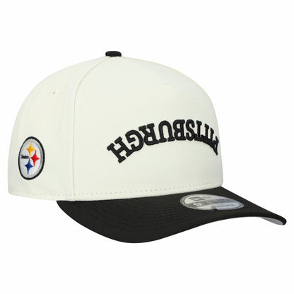 Pittsburgh Steelers New Era Upside Down 9FIFTY A-Frame Snapback Hat - Cream cheap