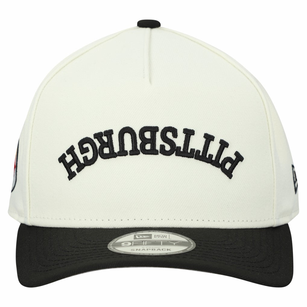 Pittsburgh Steelers New Era Upside Down 9FIFTY A-Frame Snapback Hat - Cream cheap