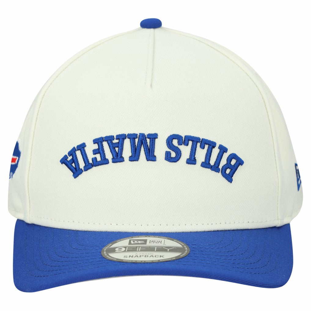 Buffalo Bills New Era Upside Down 9FIFTY A-Frame Snapback Hat - Cream sale
