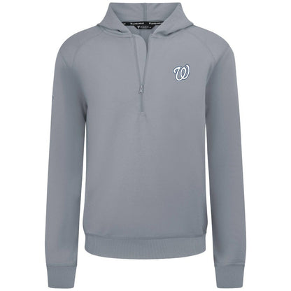 Washington Nationals Levelwear Technic Insignia Quarter-Zip Hoodie - Gray