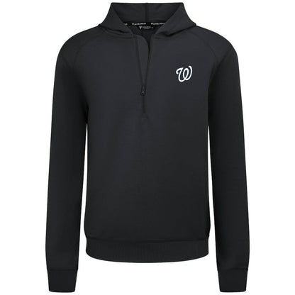 Washington Nationals Levelwear Technic Insignia Quarter-Zip Hoodie - Black