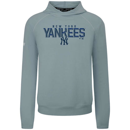 New York Yankees Levelwear Mandate Carve Tri-Blend Hoodie - Gray