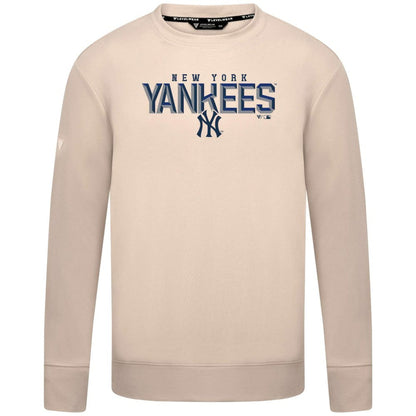 New York Yankees Levelwear Mandate Carve Tri-Blend Sweatshirt - Khaki