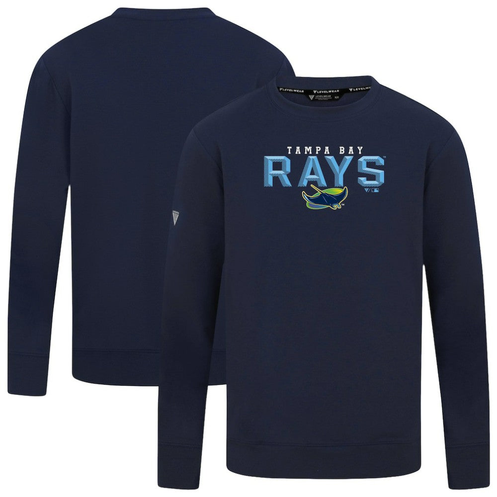 Tampa Bay Rays Levelwear Mandate Carve Tri-Blend Sweatshirt - Navy