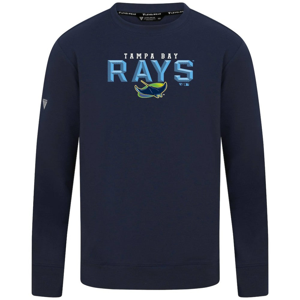 Tampa Bay Rays Levelwear Mandate Carve Tri-Blend Sweatshirt - Navy