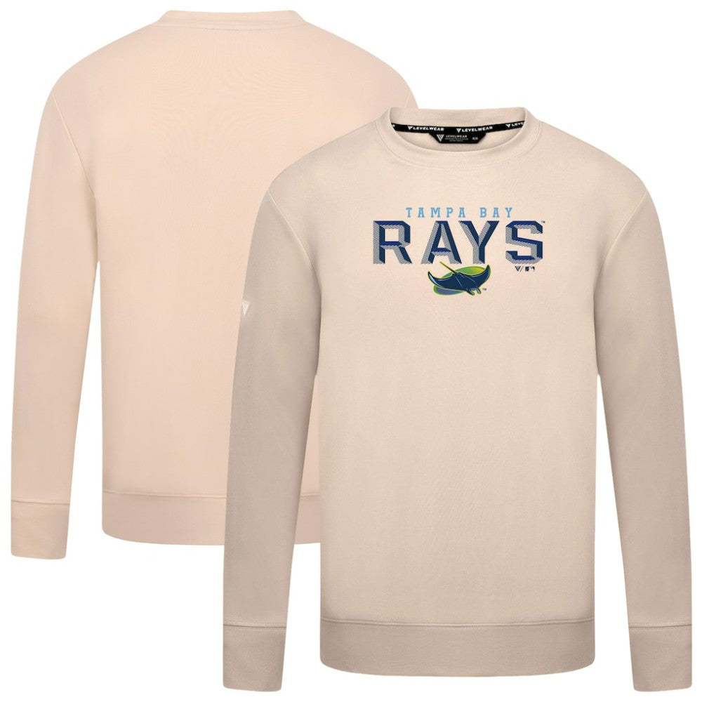 Tampa Bay Rays Levelwear Mandate Carve Tri-Blend Sweatshirt - Khaki