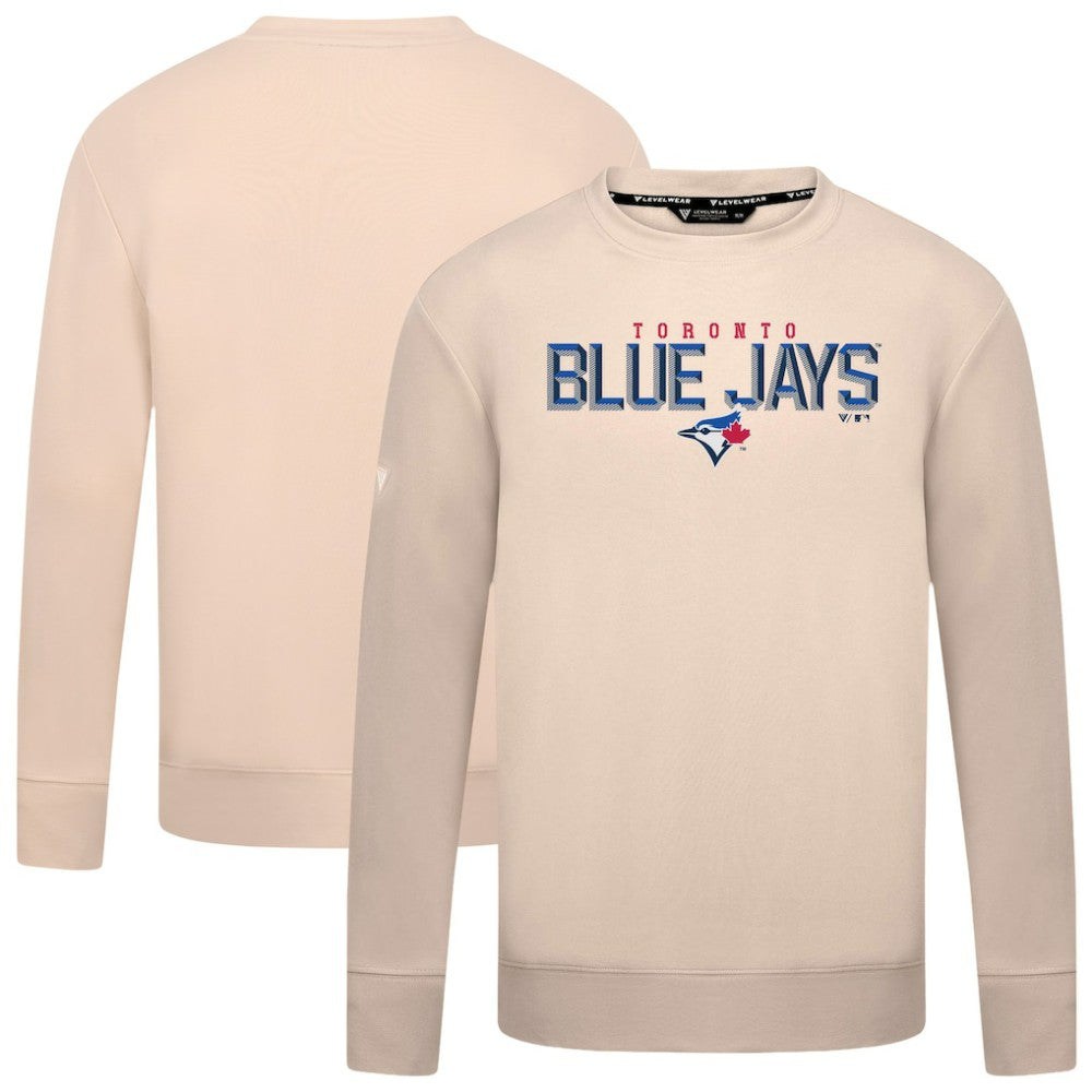 Toronto Blue Jays Levelwear Mandate Carve Tri-Blend Sweatshirt - Khaki