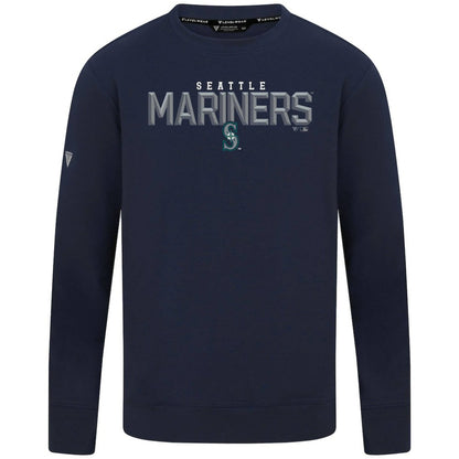 Seattle Mariners Levelwear Mandate Carve Tri-Blend Sweatshirt - Navy