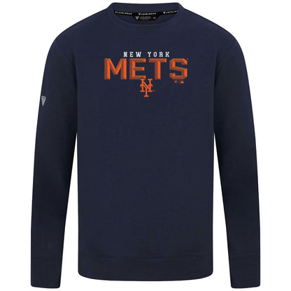 New York Mets Levelwear Mandate Carve Tri-Blend Sweatshirt - Navy