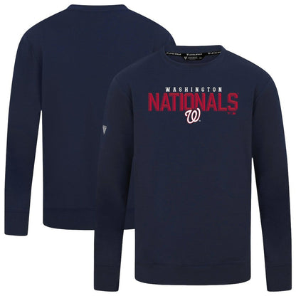 Washington Nationals Levelwear Mandate Carve Tri-Blend Sweatshirt - Navy