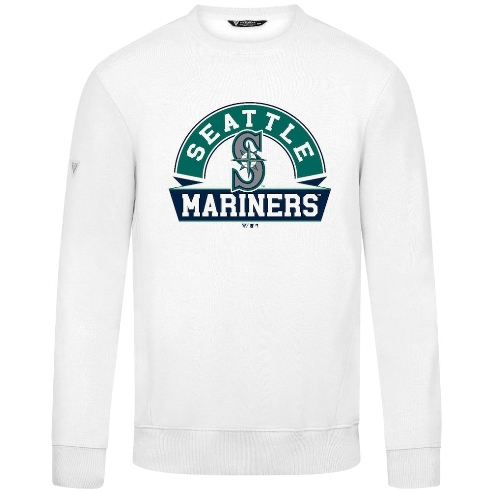 Seattle Mariners Levelwear Zane Banner Arch Sweatshirt - White