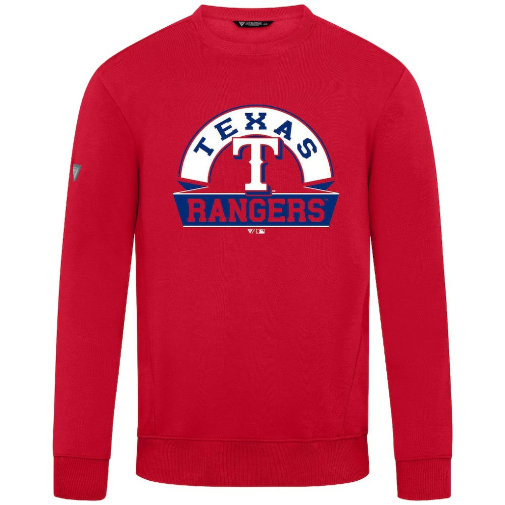 Texas Rangers Levelwear Zane Banner Arch Sweatshirt - Red