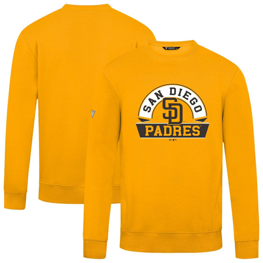 San Diego Padres Levelwear Zane Banner Arch Sweatshirt - Gold