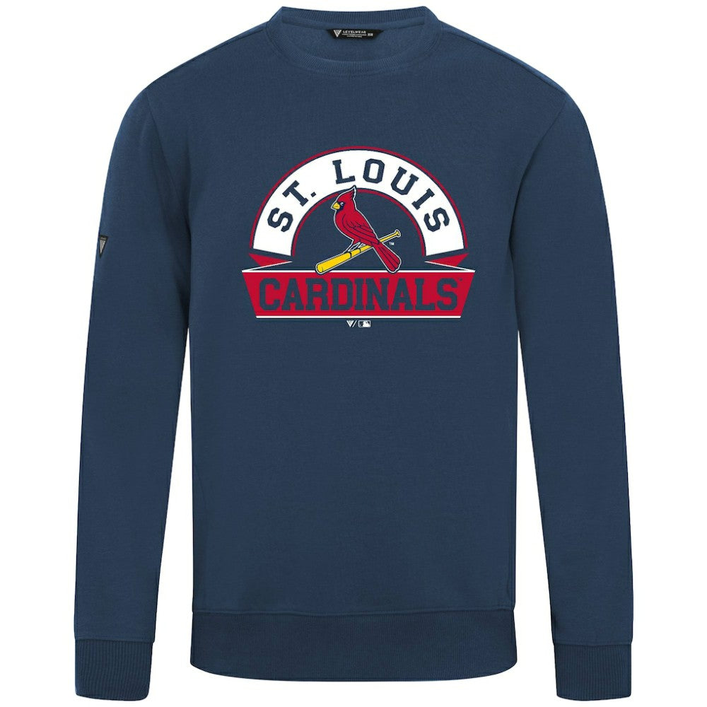 St. Louis Cardinals Levelwear Zane Banner Arch Sweatshirt - Navy